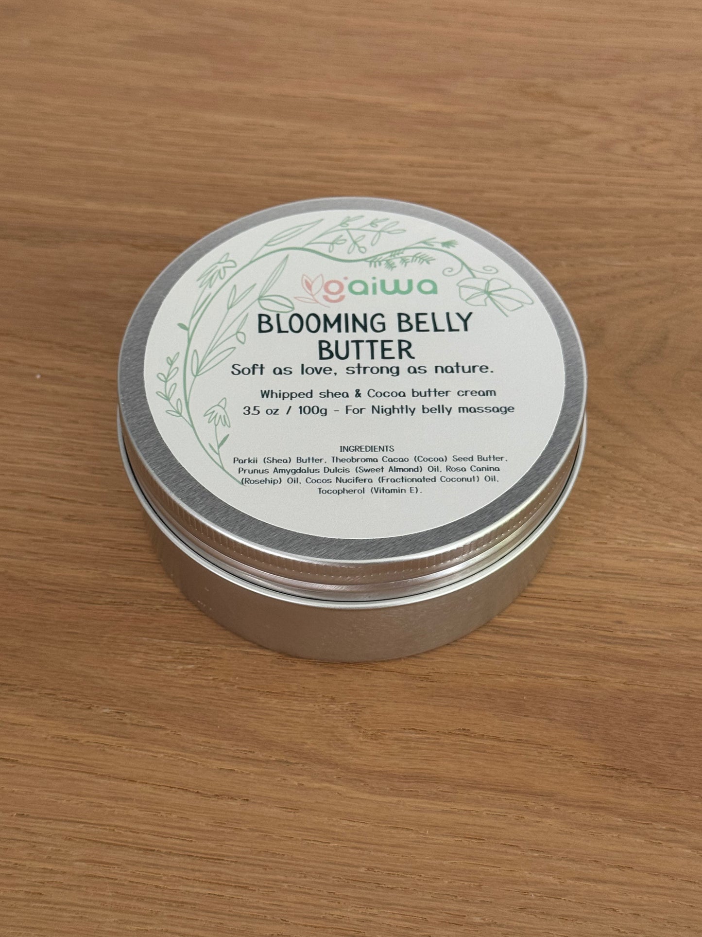 Blooming Belly Butter | Whipped Shea & Cocoa Cream – Nourishing Night Balm for Pregnancy Belly