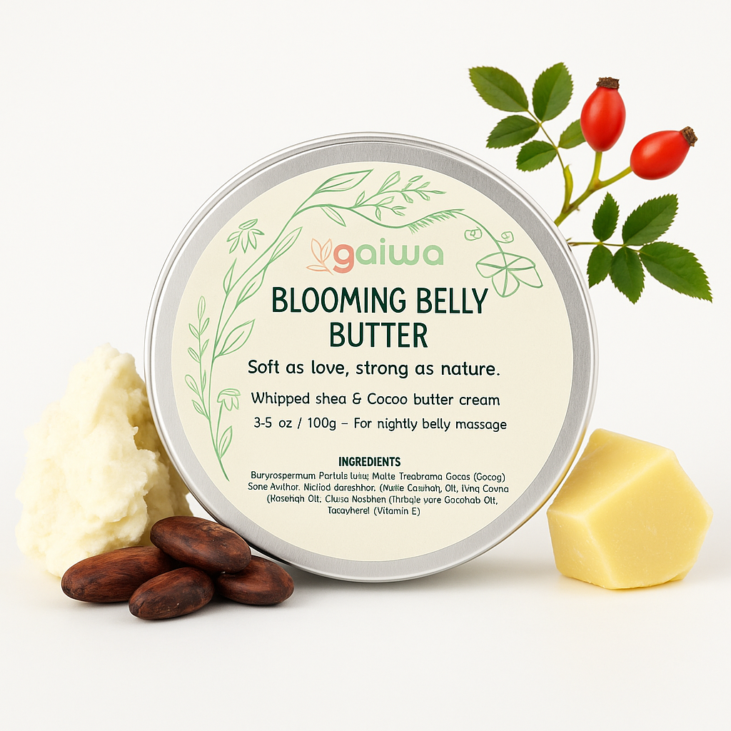Pregnancy Belly Care Bundle | Blooming Belly Oil & Butter – Natural Prenatal Skincare Ritual